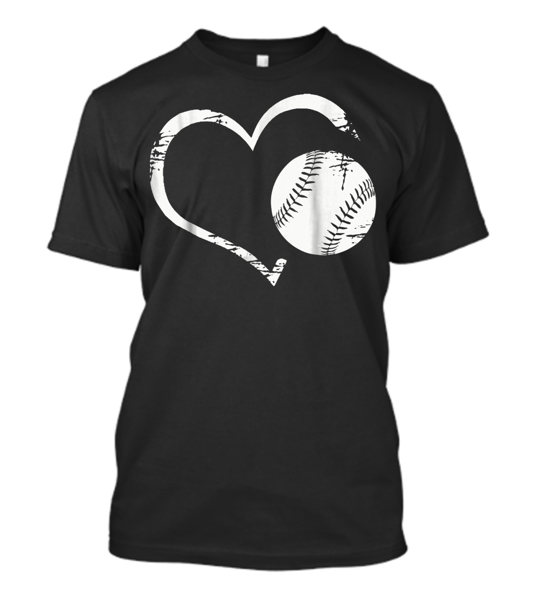 Funny Baseball Lover Heartbeat I Love Base Heart Ball T-Shirt