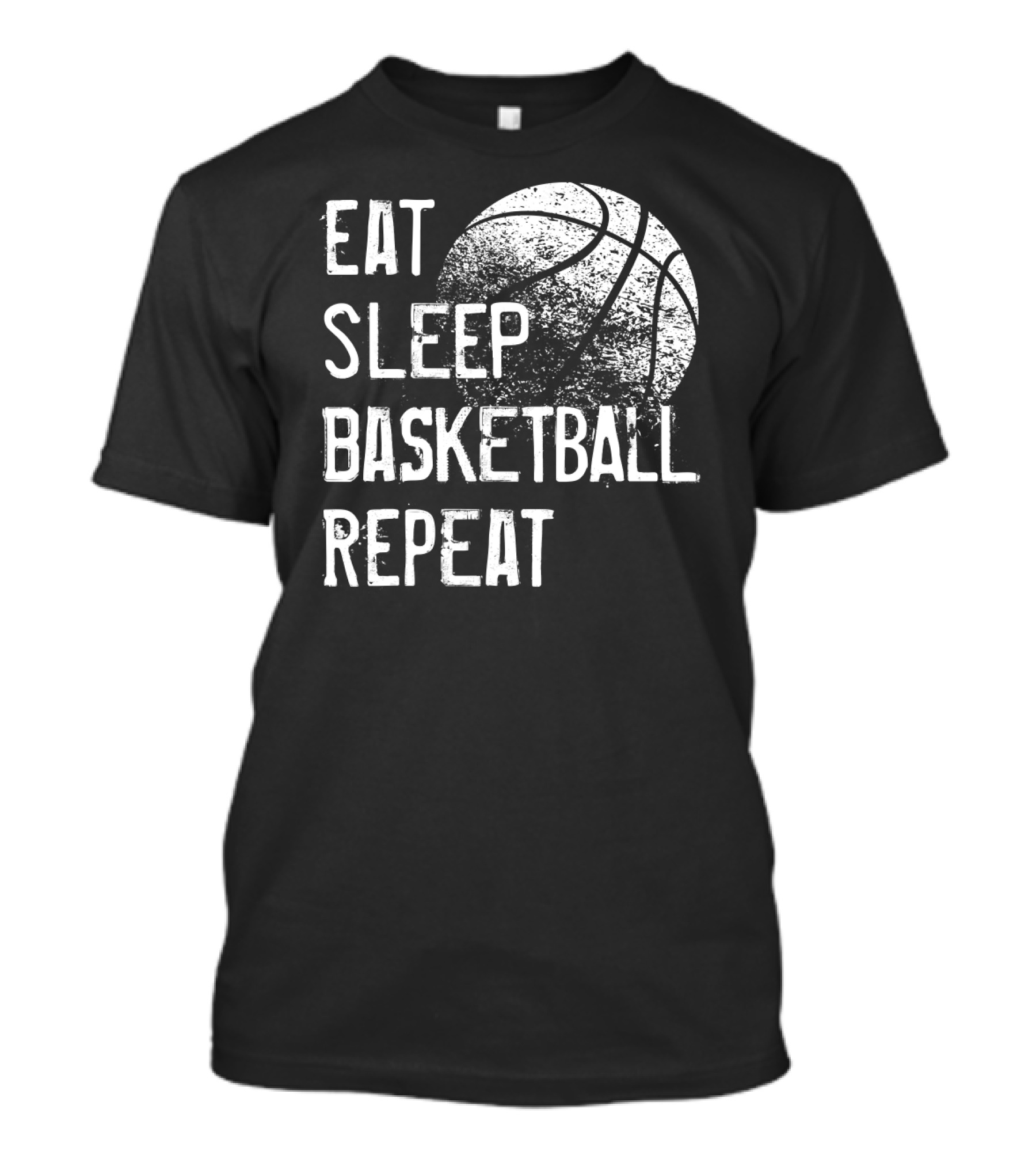 Eat Sleep Basketball Repeat Funny Women Girls T-Shirt