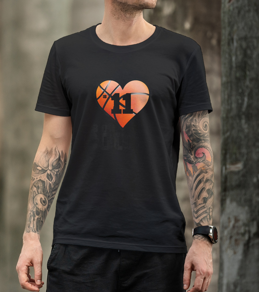 My Heart Is On That Court #11 Basketball T-Shirt