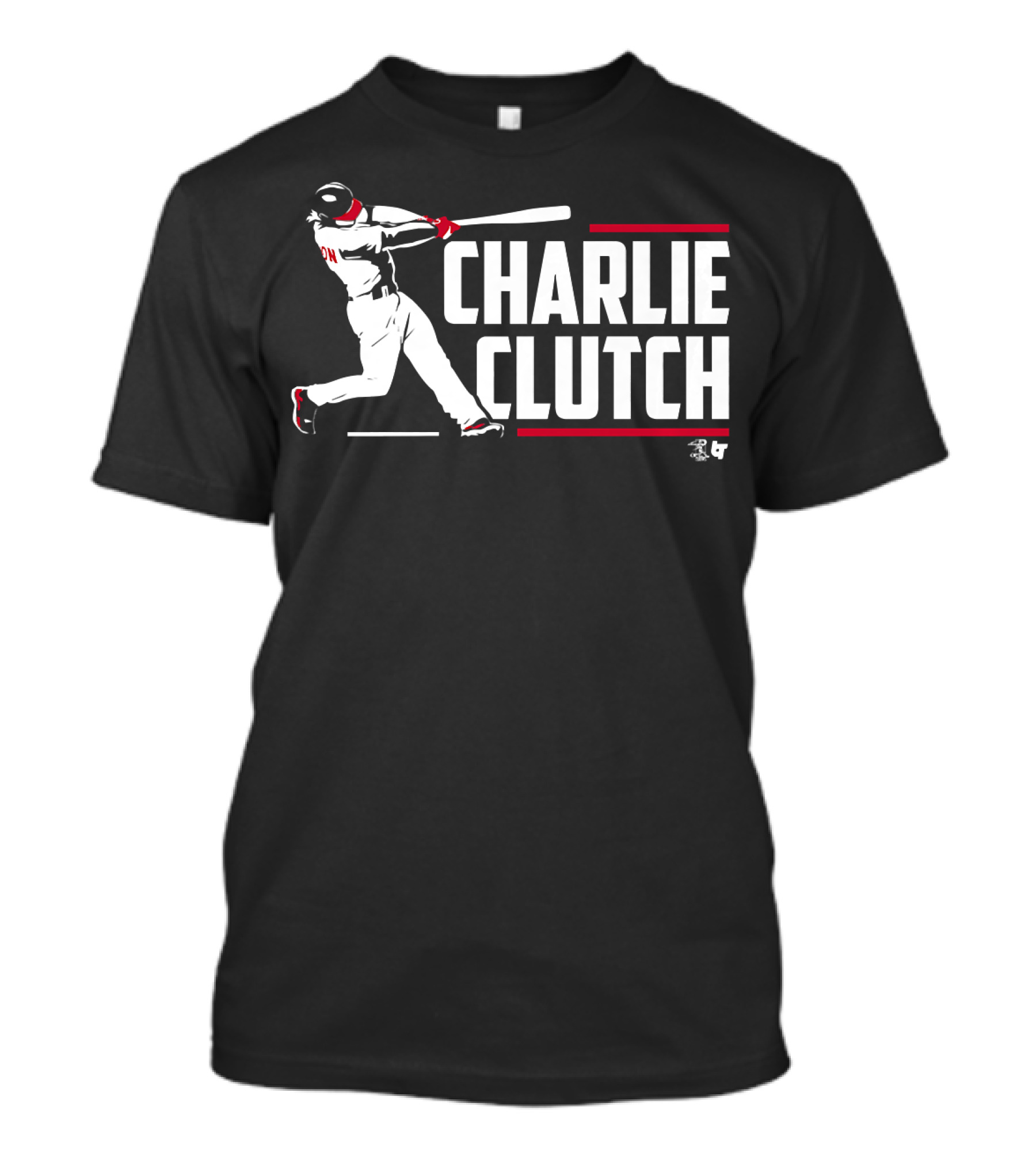 Charlie Clutch Baseball Player Swinging T-Shirt