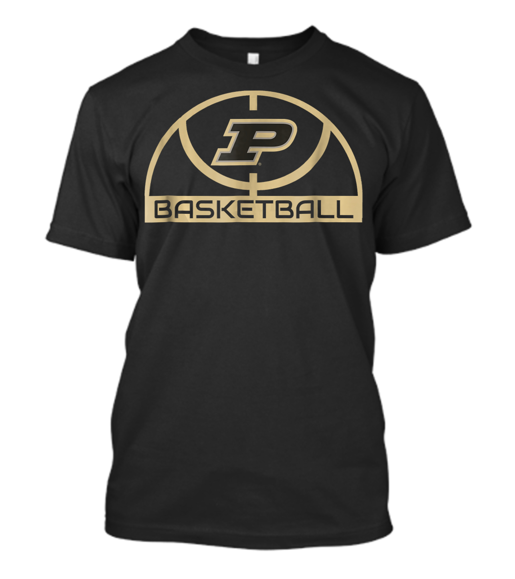 Purdue Boilermakers Basketball Gold T-Shirt