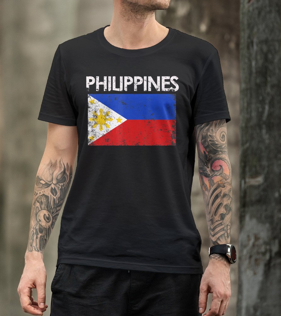 Philippines Vintage Flag Filipino Pride T-Shirt