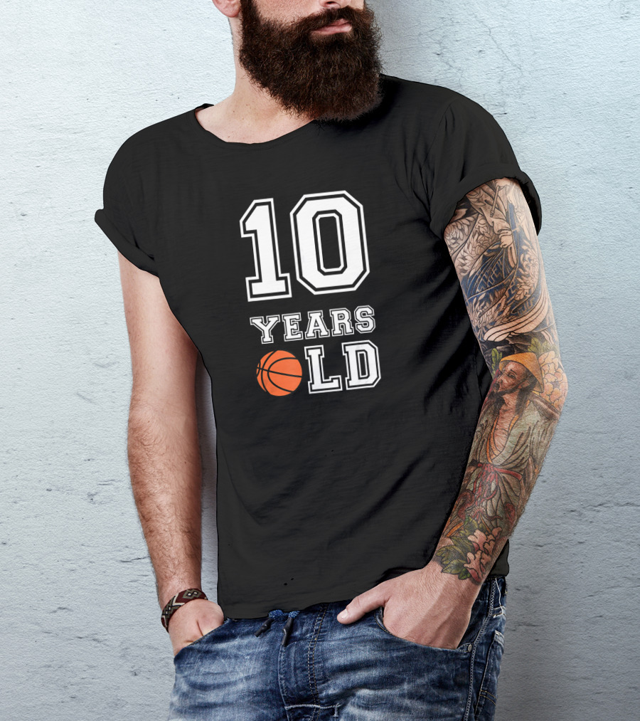 10 Years Old Basketball Birthday Boy T-Shirt