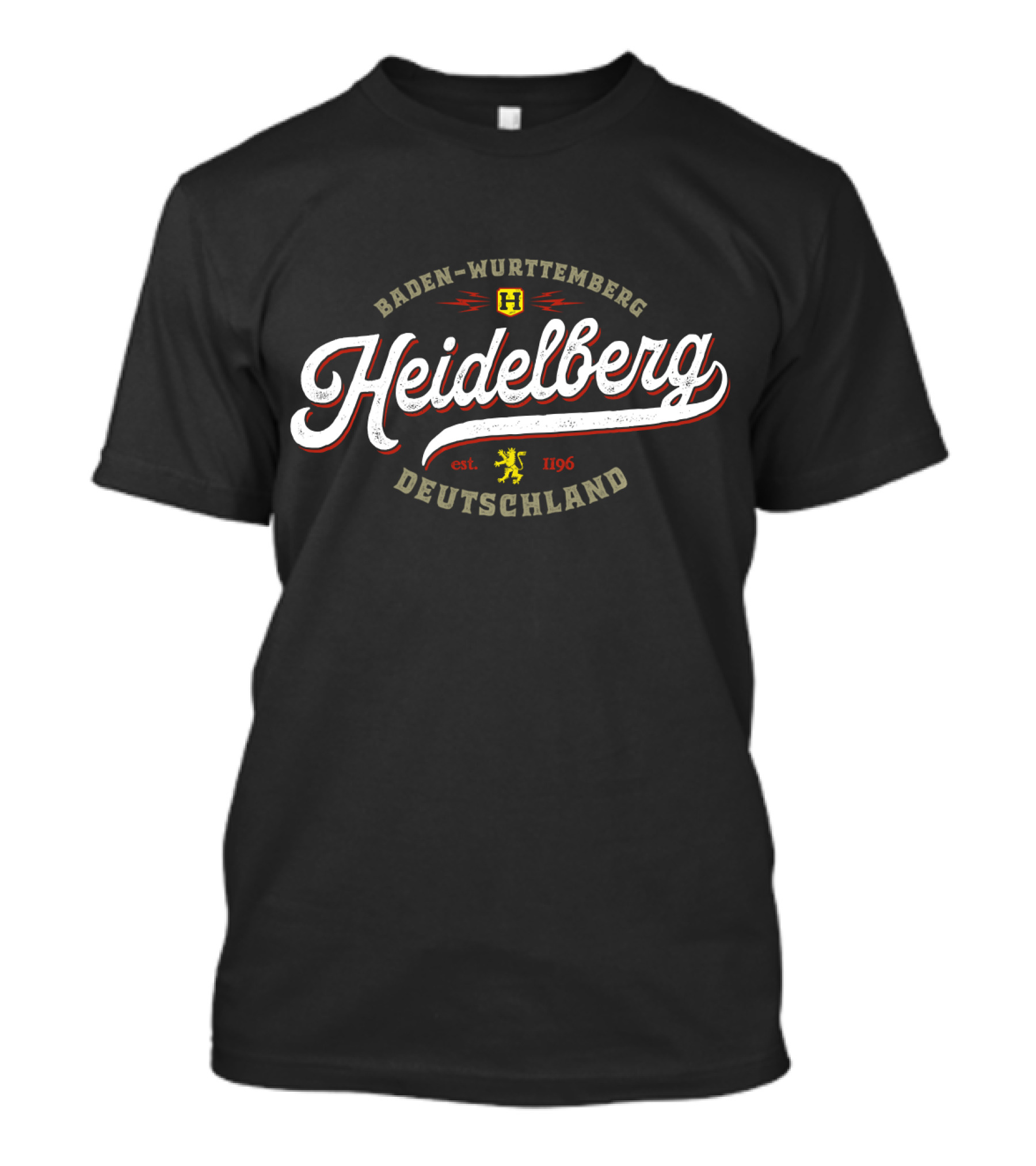 Baden-Württemberg Heidelberg Deutschland Est. 1196 Vintage Souvenir T-Shirt