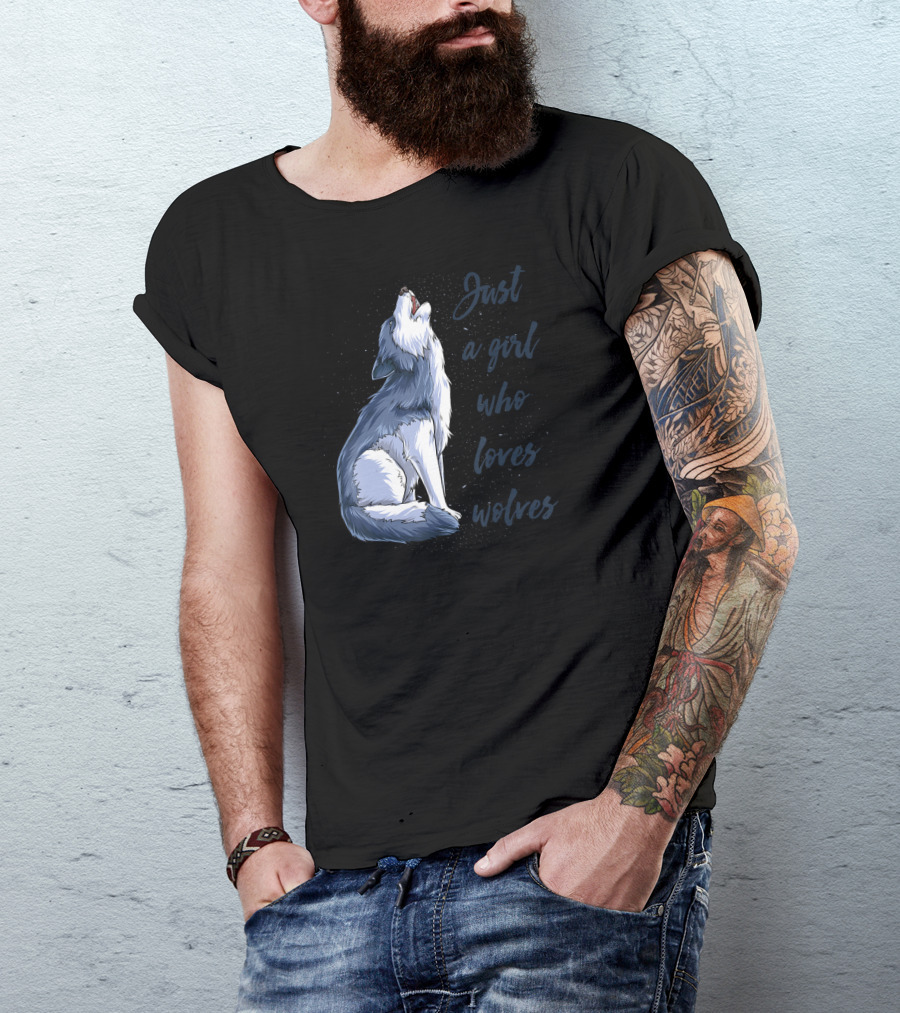 Just A Girl Who Loves Wolves Wishes T-Shirt