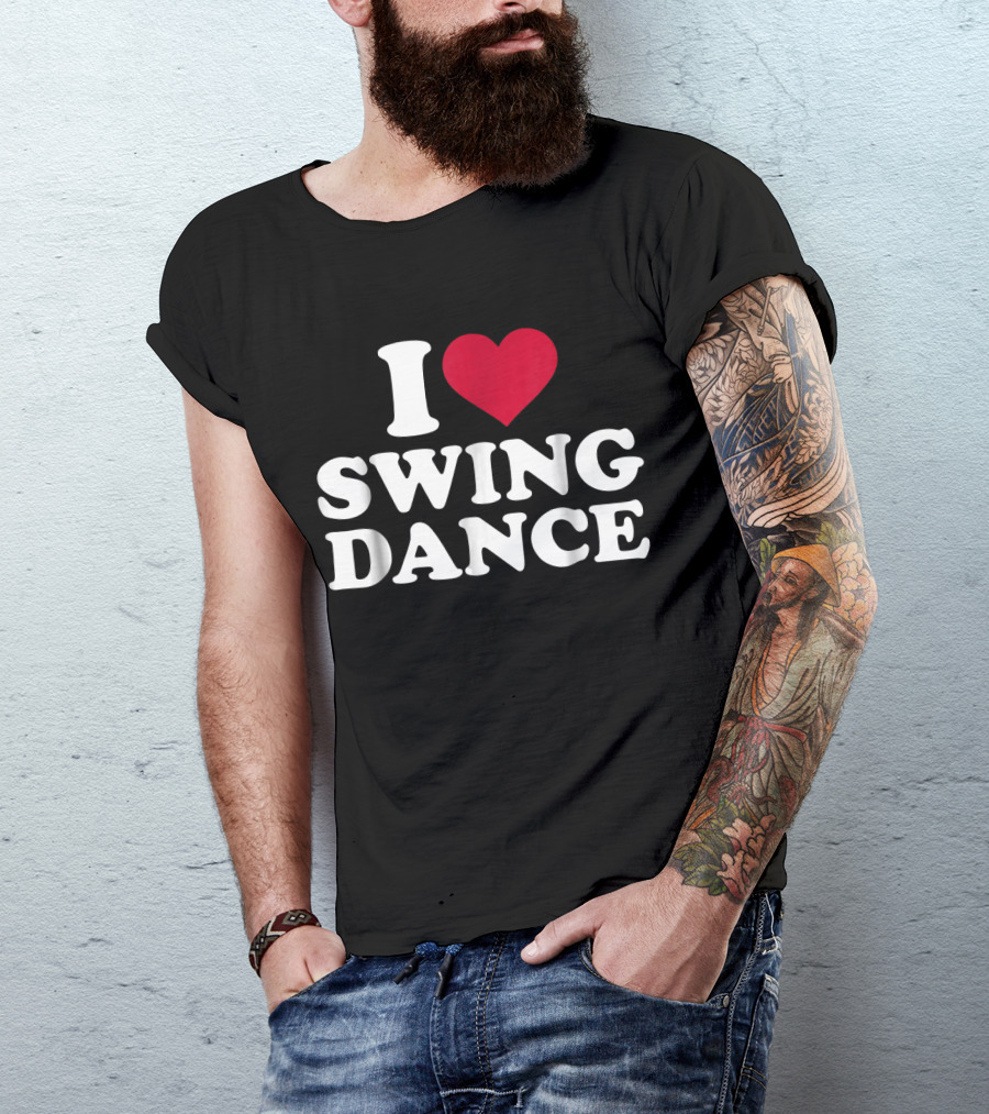 I Love Swing Dance Heart Icon Enthusiast T-Shirt