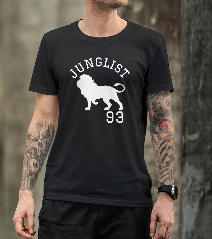 Junglist 93 Massive Drum And Bass DnB Lion T-Shirt