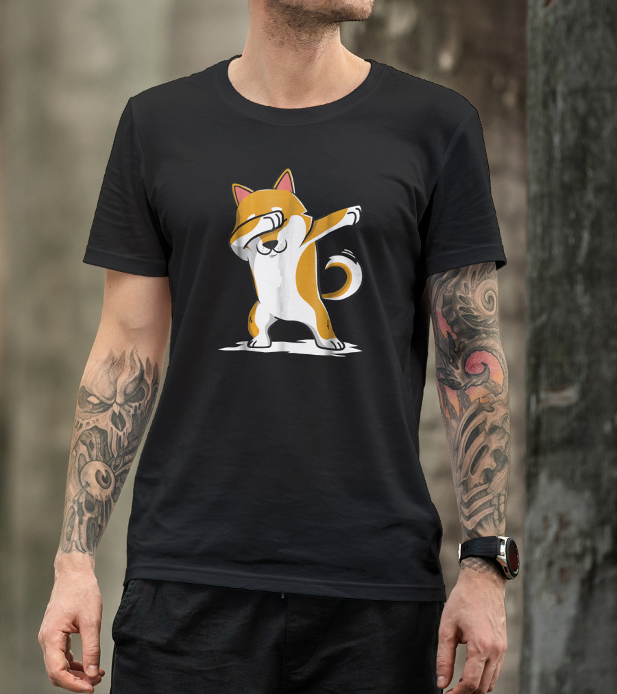 Shiba Inu Funny Dab Dance Cute Dabbing T-Shirt
