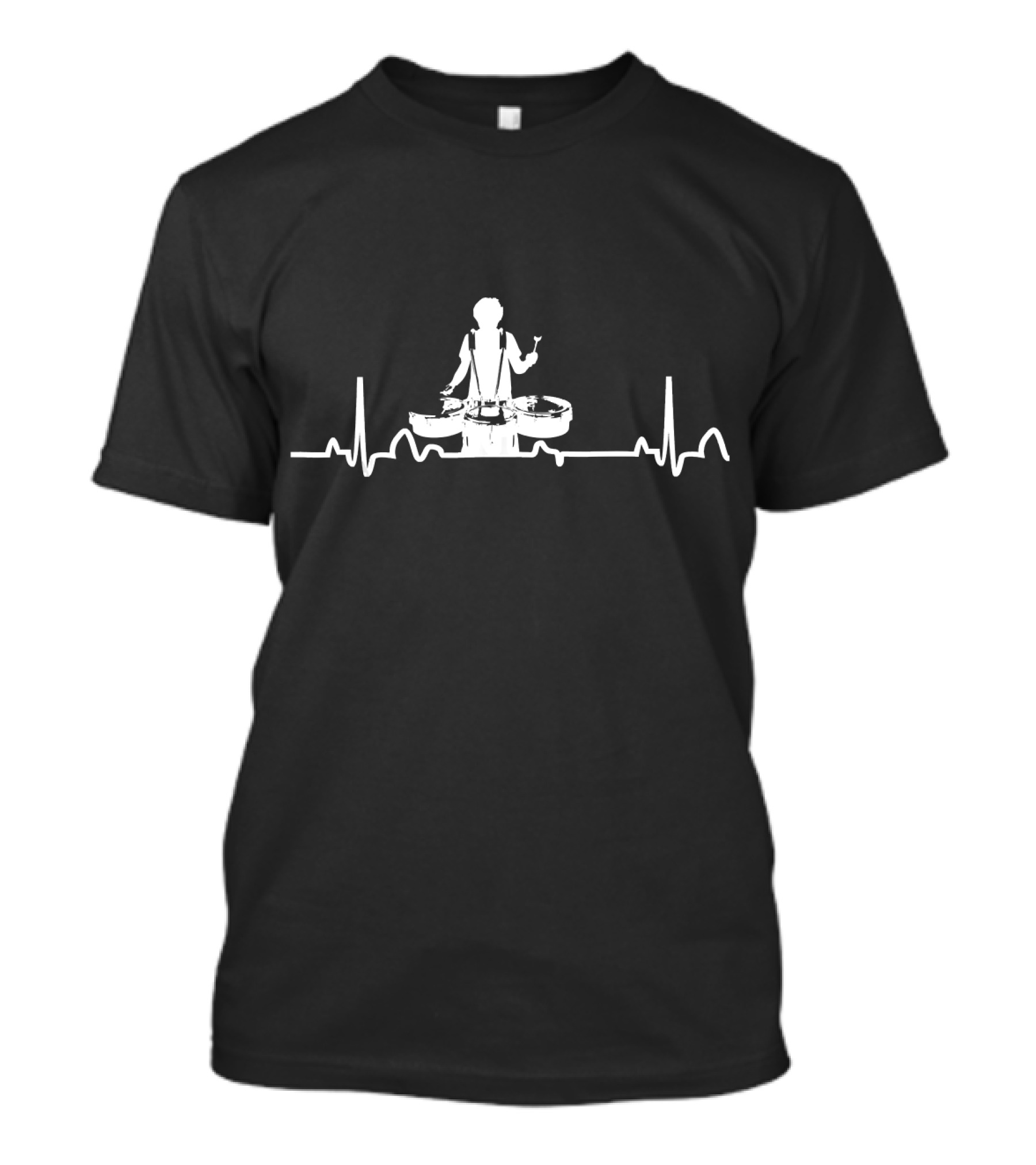 Tenor Drum Heartbeat Marching Band Percussion Rhythm T-Shirt