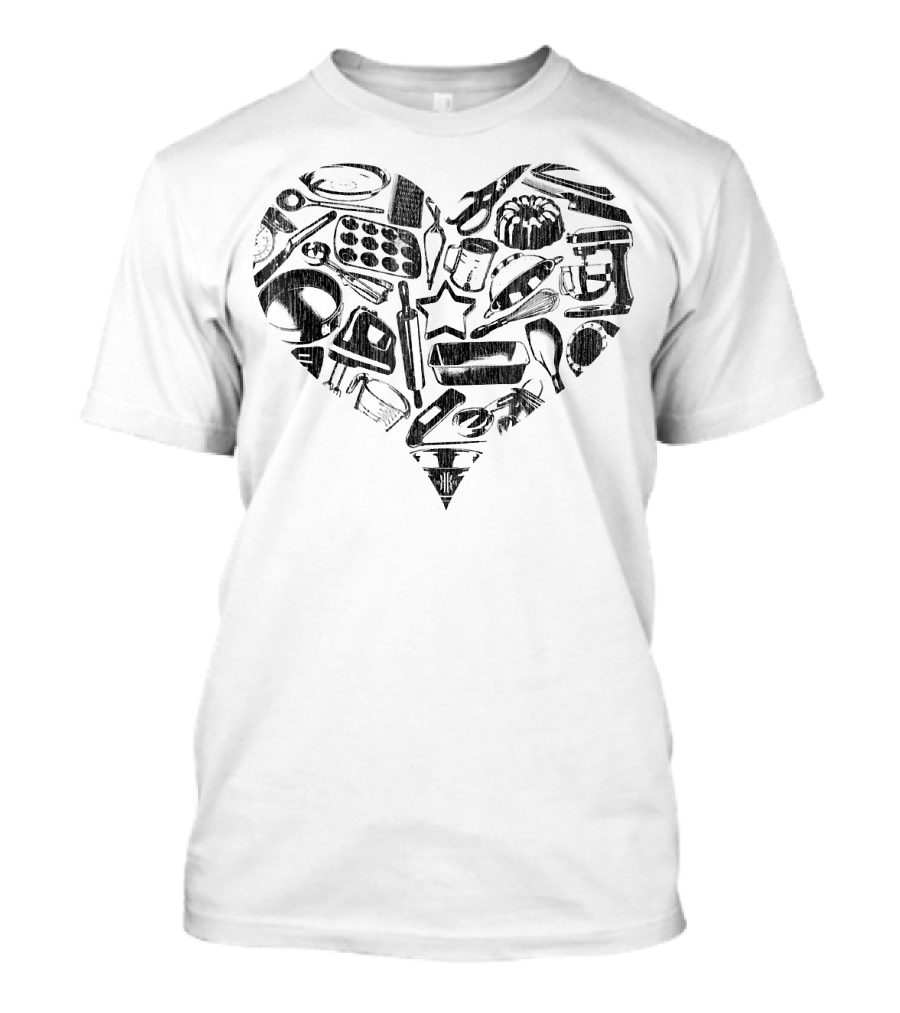 Baking Heart Cute Baker And Cooking Utensils Love T-Shirt