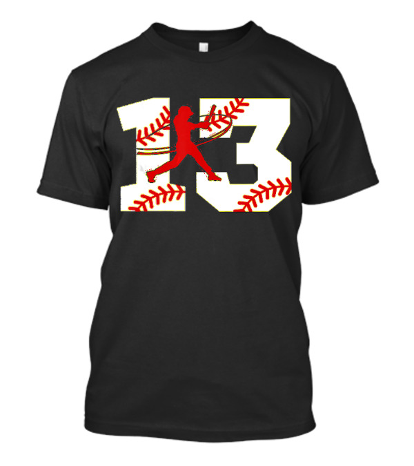 13 Baseball Jersey Silhouette Batter T-Shirt