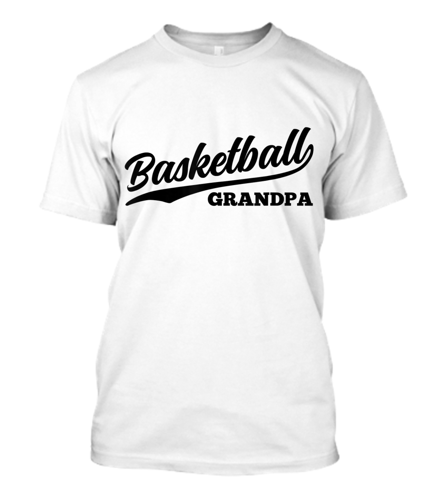 Basketball Grandpa Retro 1970s Cursive T-Shirt
