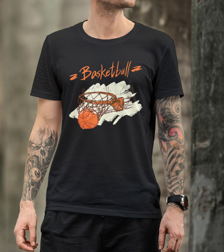 Basketball Player Dunking Through Hoop Basketball T-Shirt