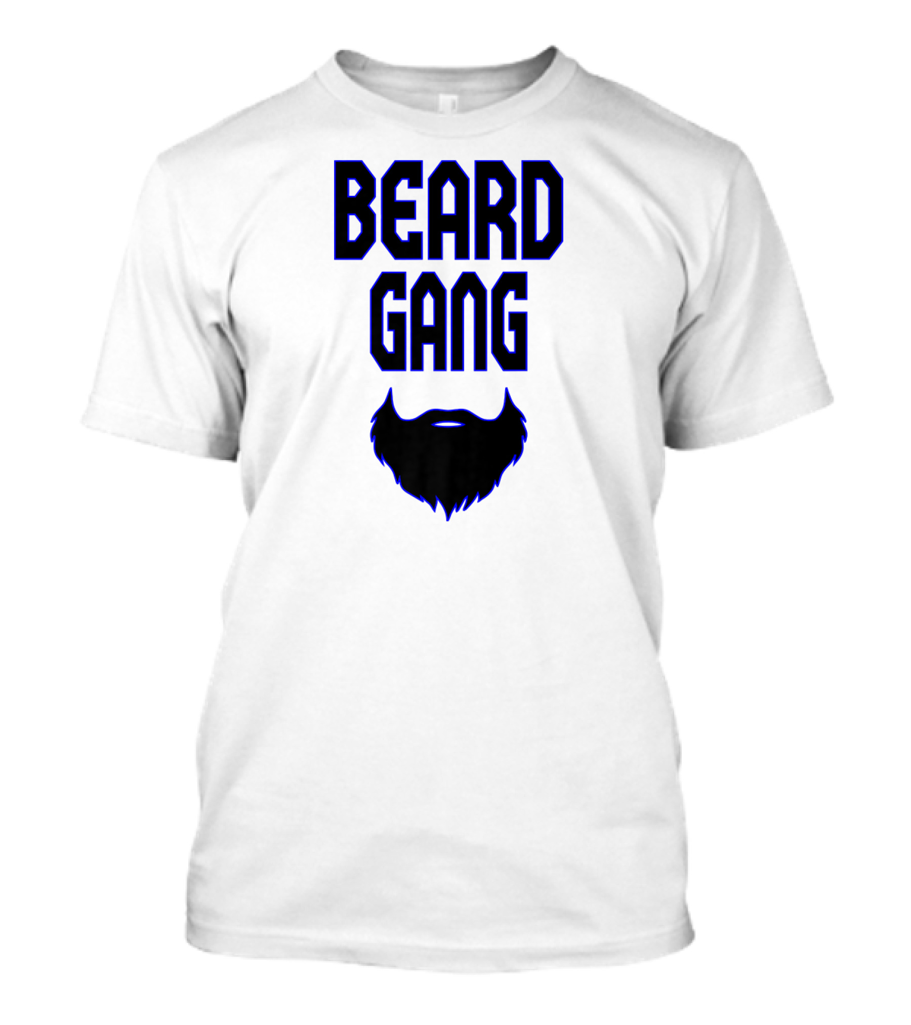 BEARD GANG Blue Outline Beard T-Shirt
