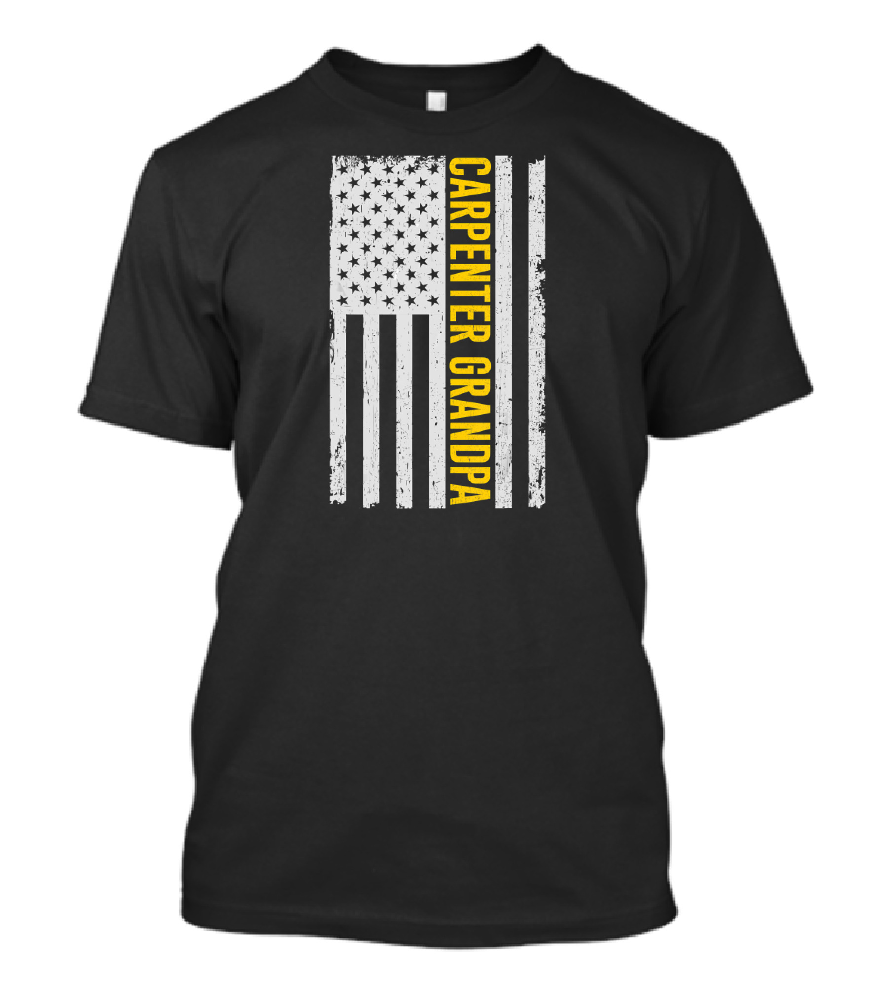 Carpenter Grandpa USA Flag 4th Of July Patriotic T-Shirt