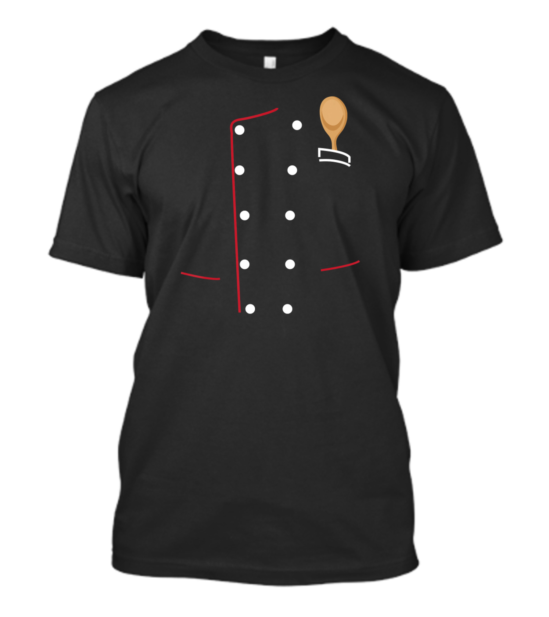 Chef Coat Chef Uniform Jacket Spoon Pocket T-Shirt