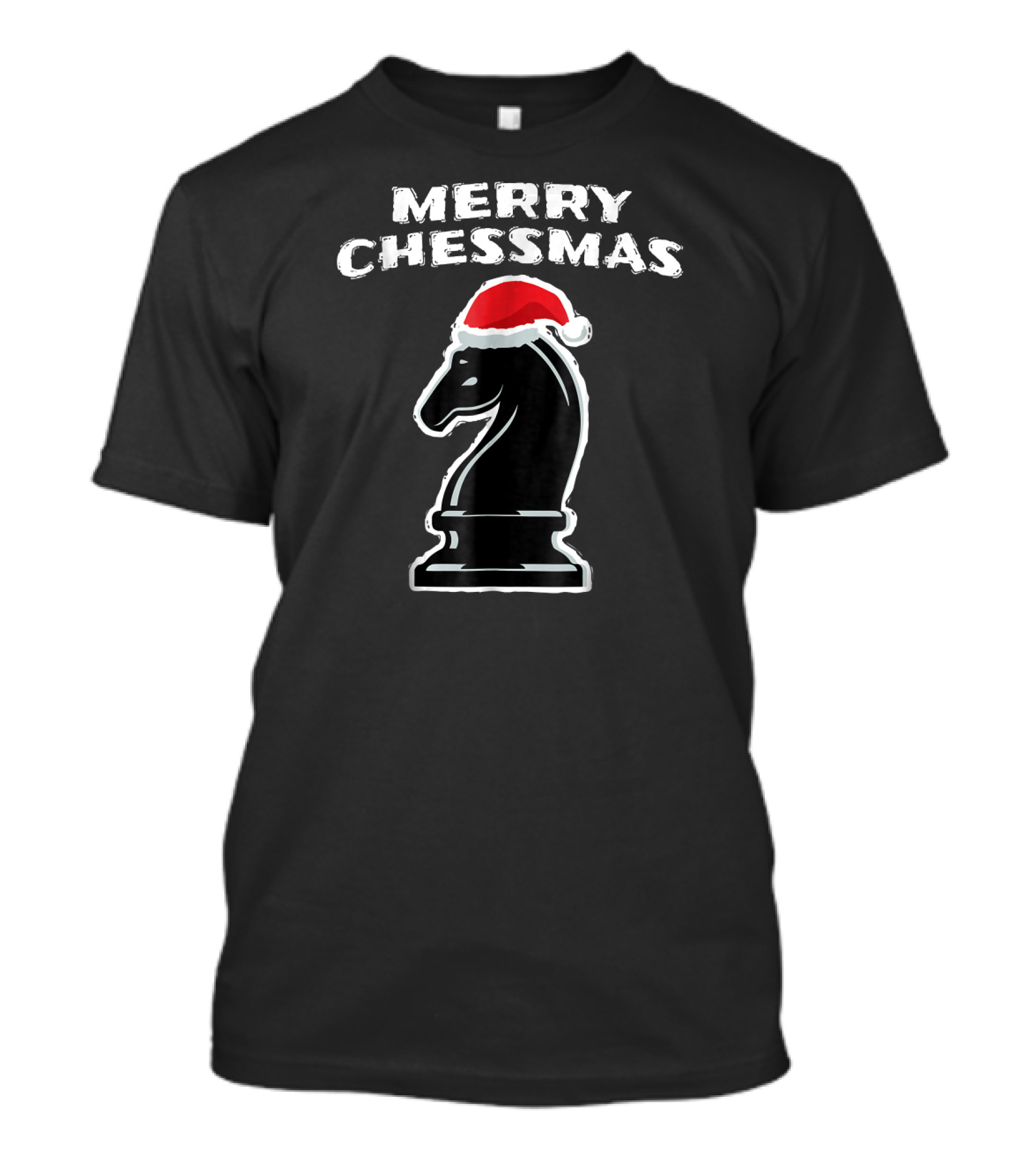 Merry Chessmas Knight With Santa Hat T-Shirt