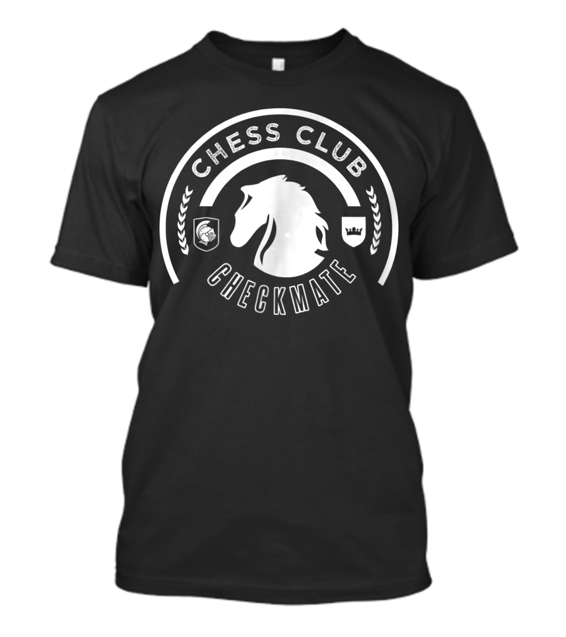 Chess Club Checkmate Knight Crest Emblem T-Shirt
