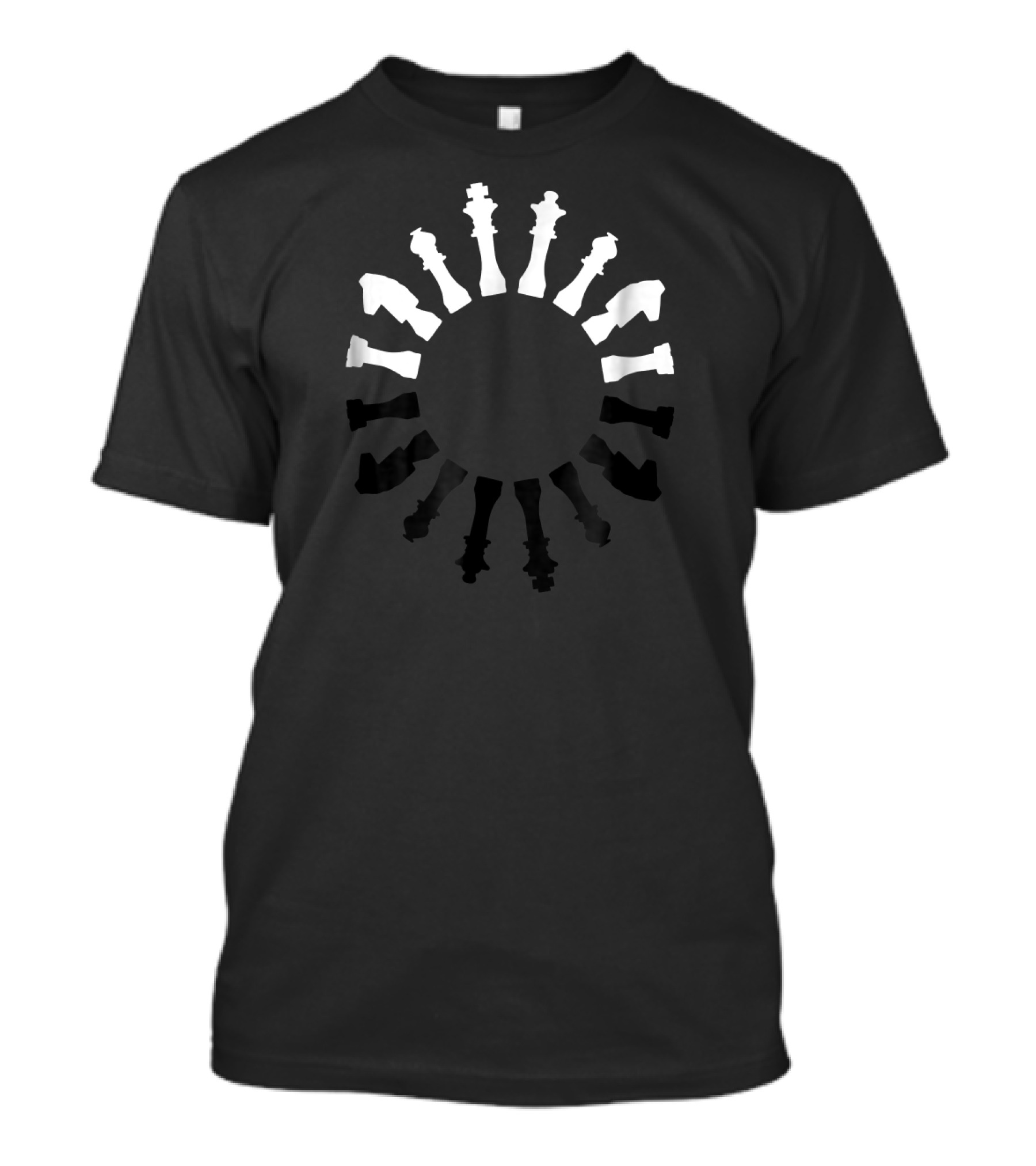 Chess Pieces Circle Graphic For Funny Chess Lovers T-Shirt
