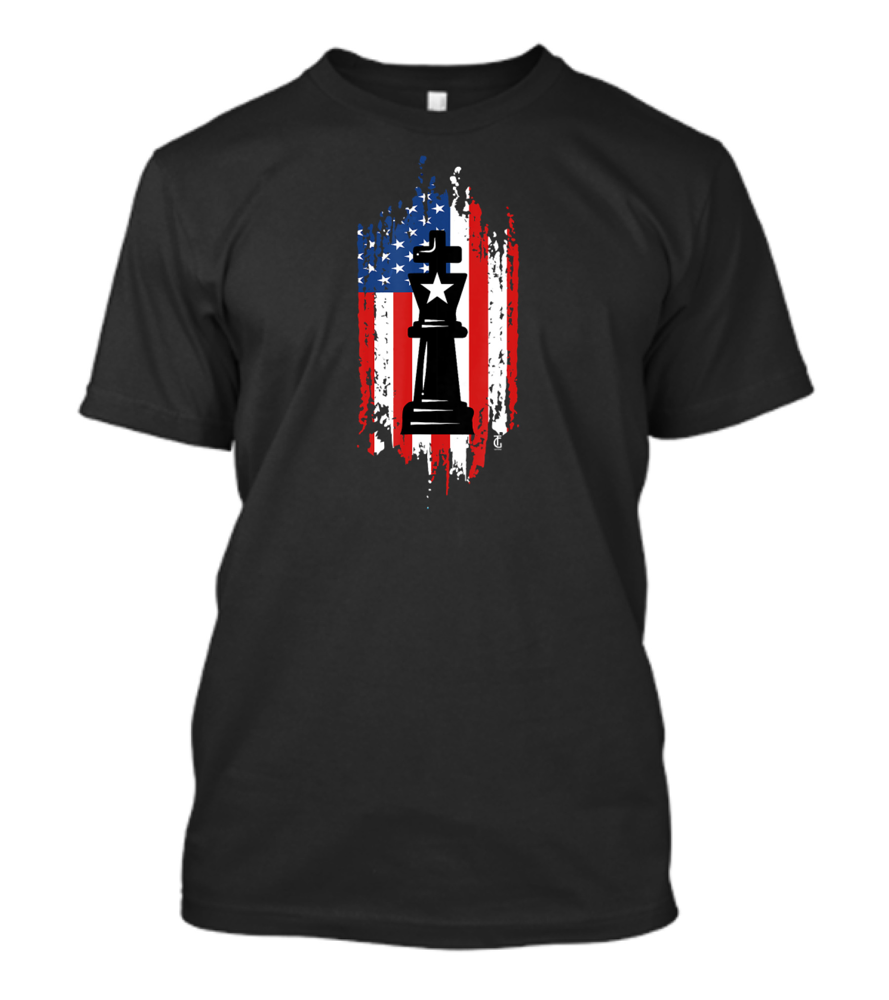 Chess Player American Flag USA Game Knight King T-Shirt