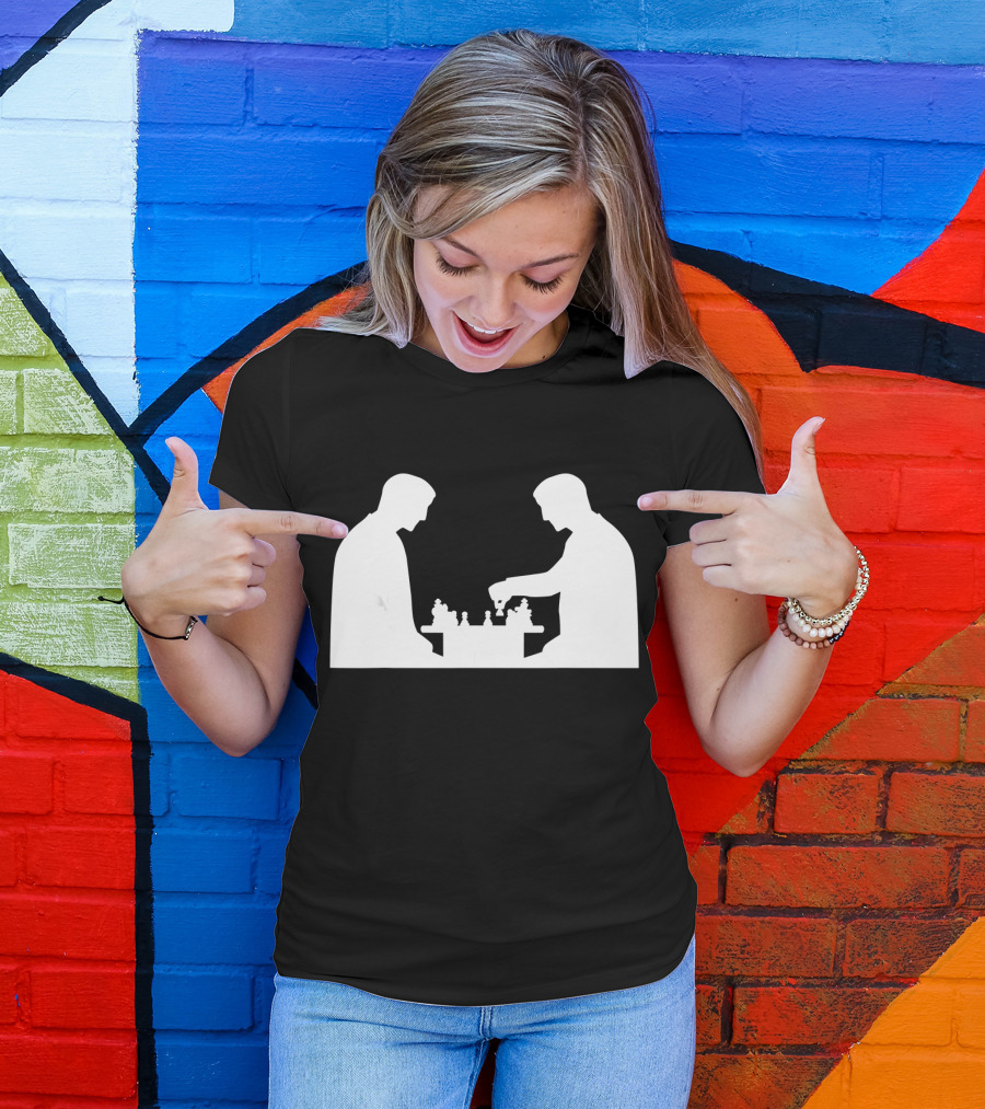 Chess Player Silhouette Match Duel T-Shirt