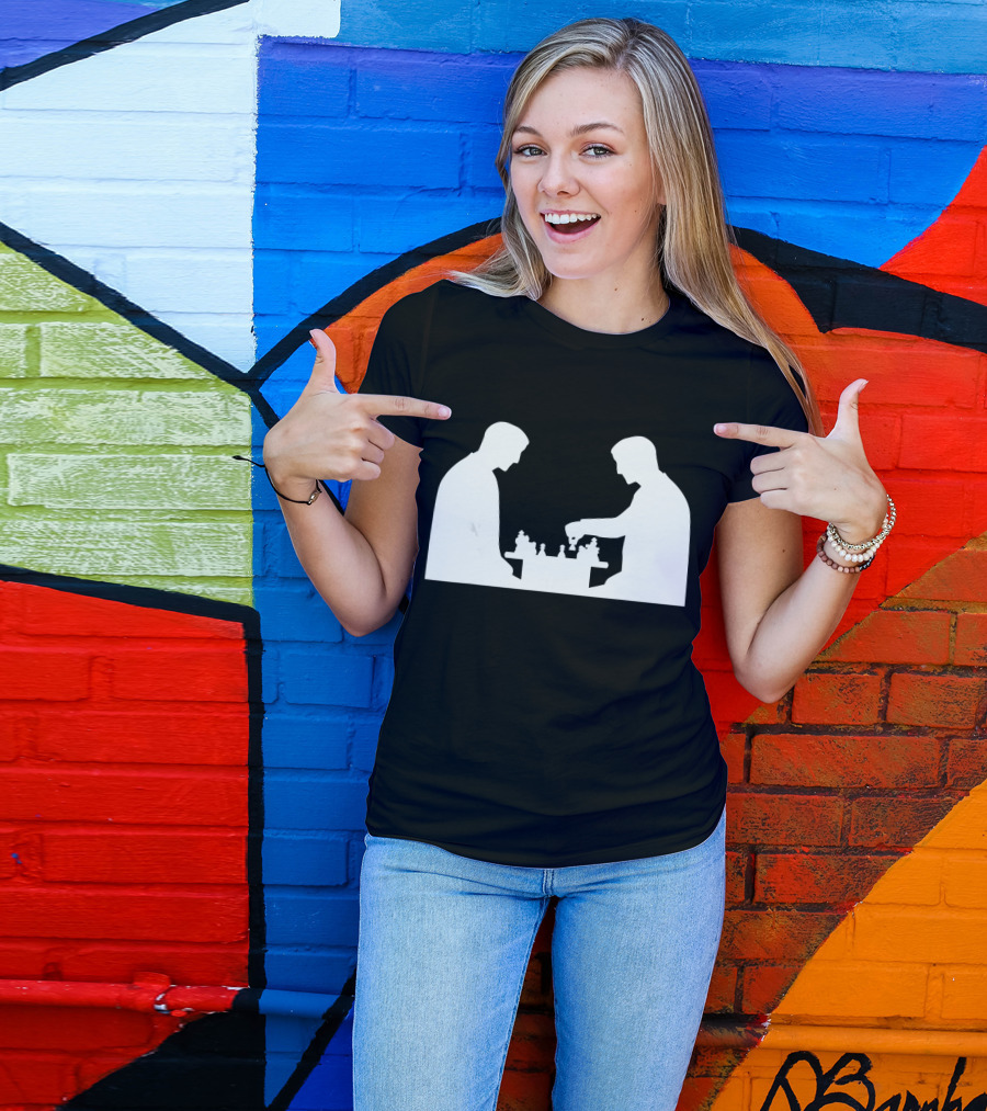 Chess Player Silhouette Match Duel T-Shirt