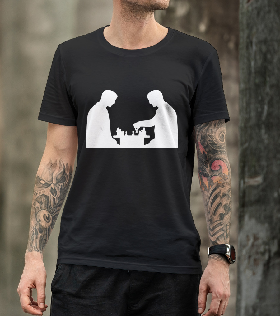 Chess Player Silhouette Match Duel T-Shirt