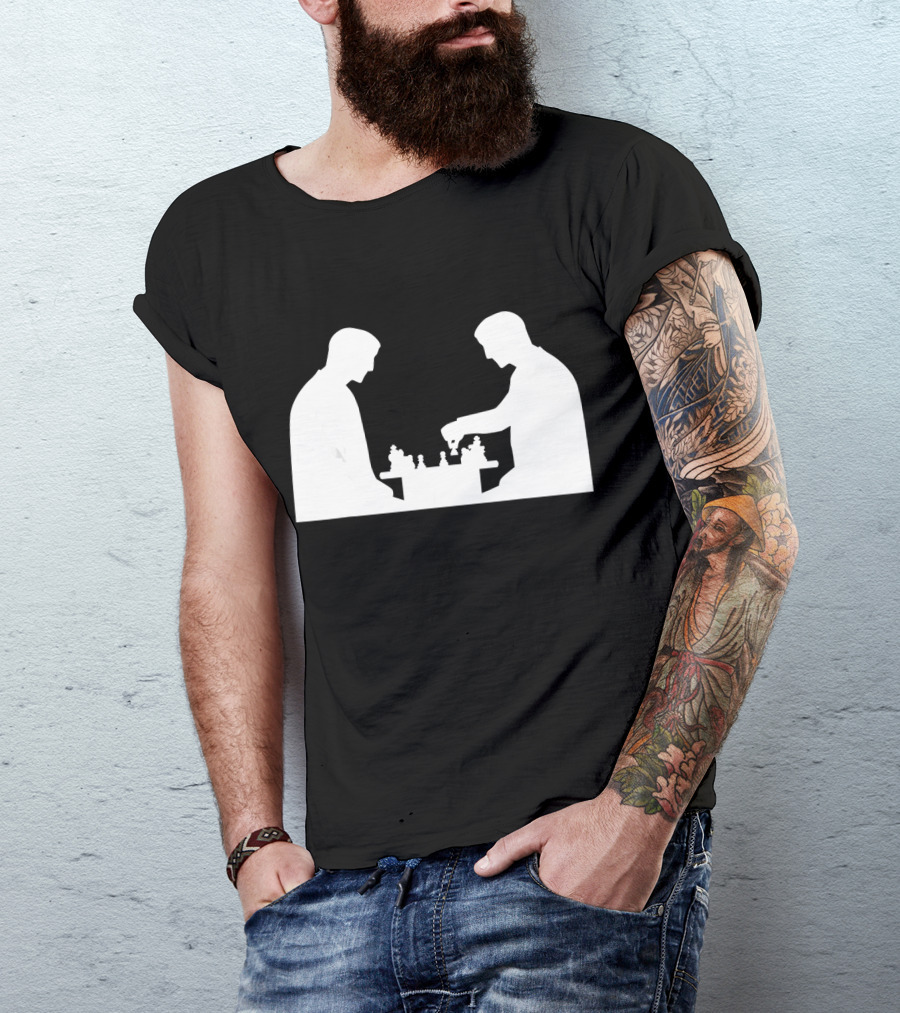 Chess Player Silhouette Match Duel T-Shirt