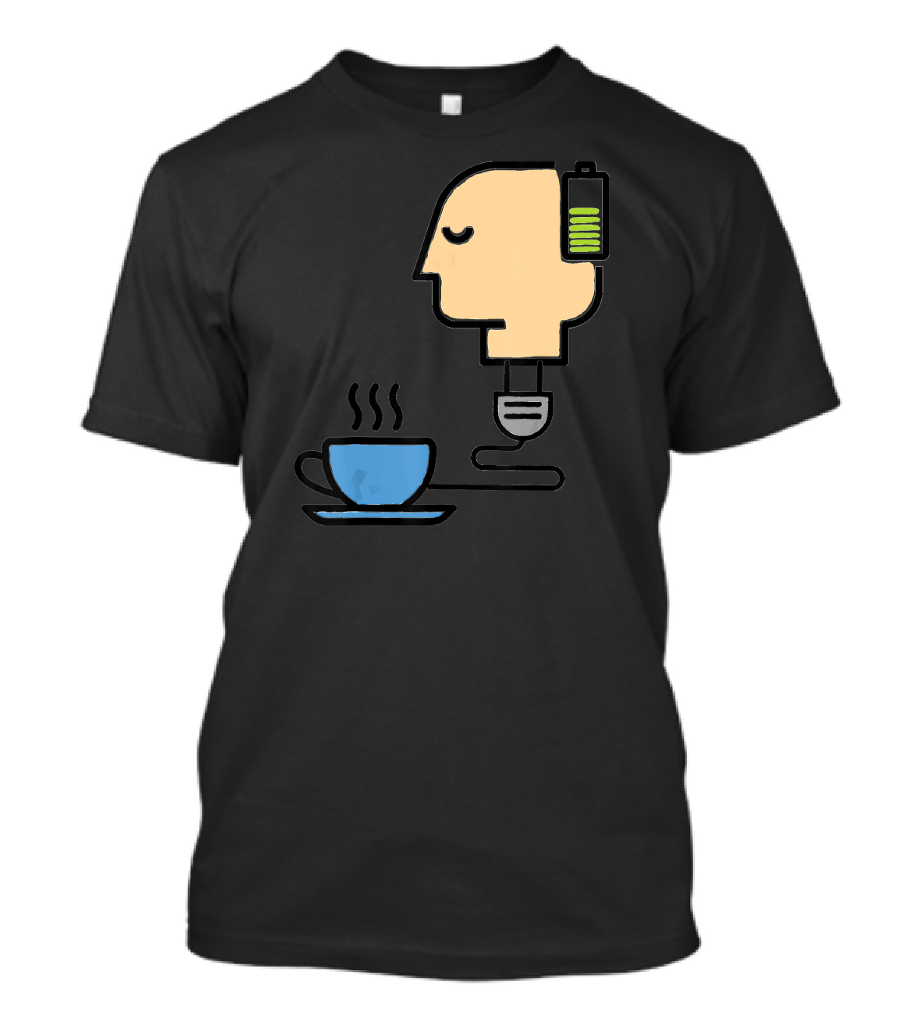 Coffee Lovers Power Up Recharge Steaming Cup T-Shirt
