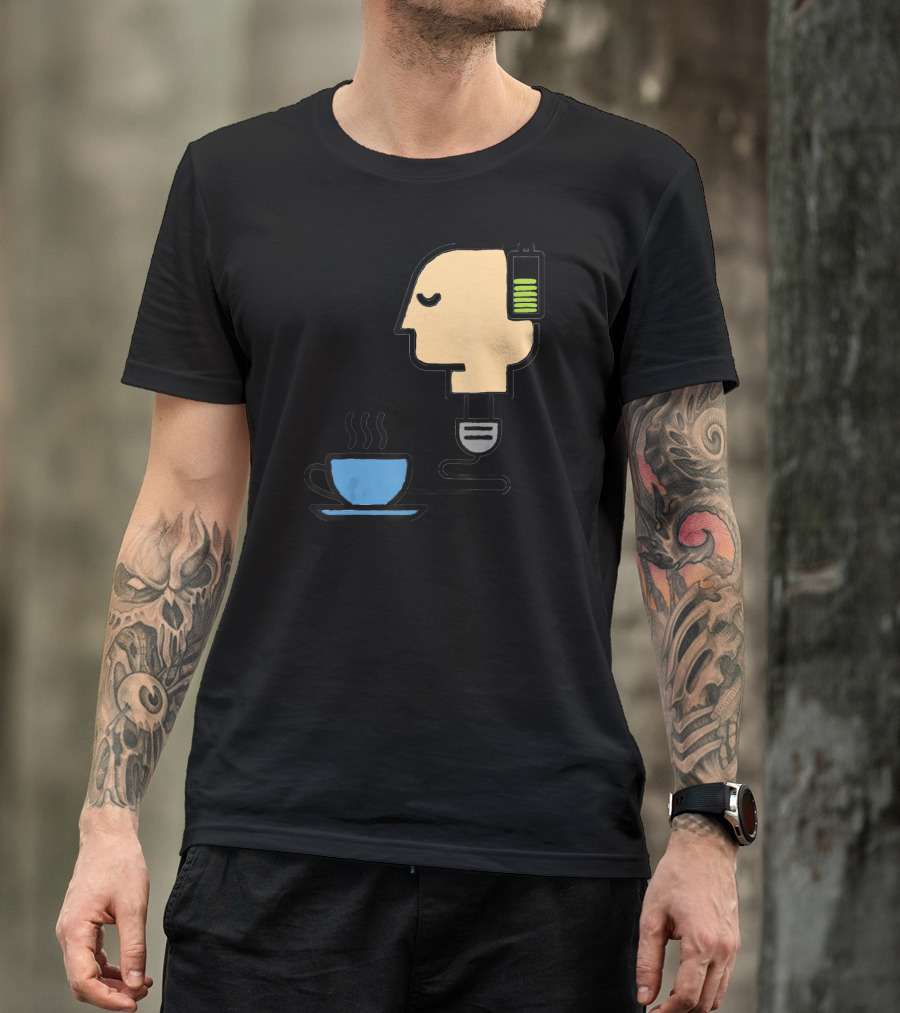 Coffee Lovers Power Up Recharge Steaming Cup T-Shirt