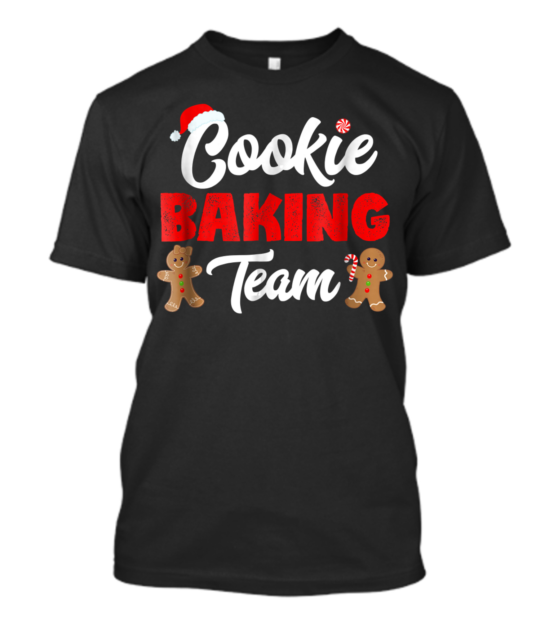 Cookie Baking Team Christmas Baking Team Gingerbread Santa Hat Candy Cane T-Shirt