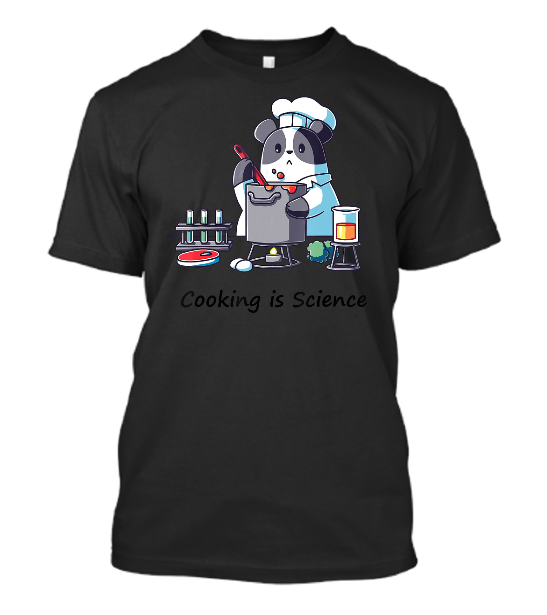Cooking Is Science Funny Panda Chemistry T-Shirt