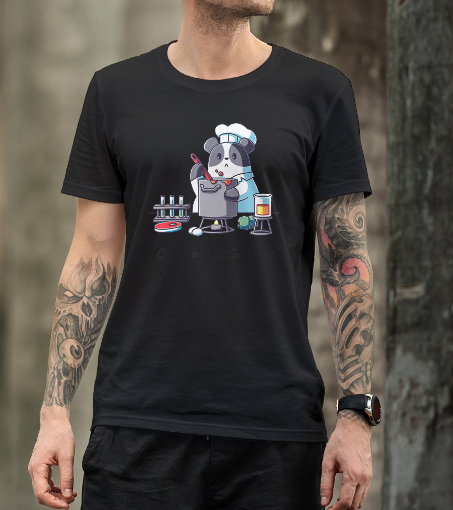Cooking Is Science Funny Panda Chemistry T-Shirt