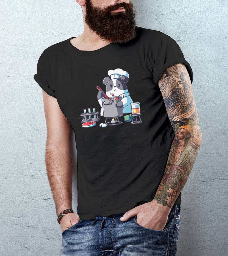 Cooking Is Science Funny Panda Chemistry T-Shirt