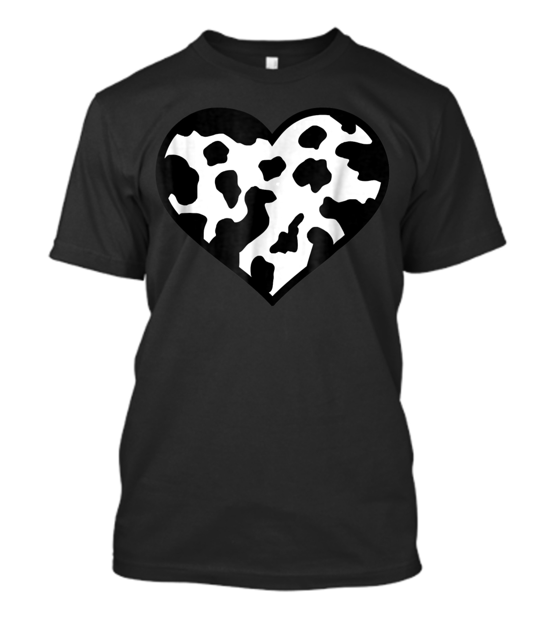 Cow Heart Black White T-Shirt