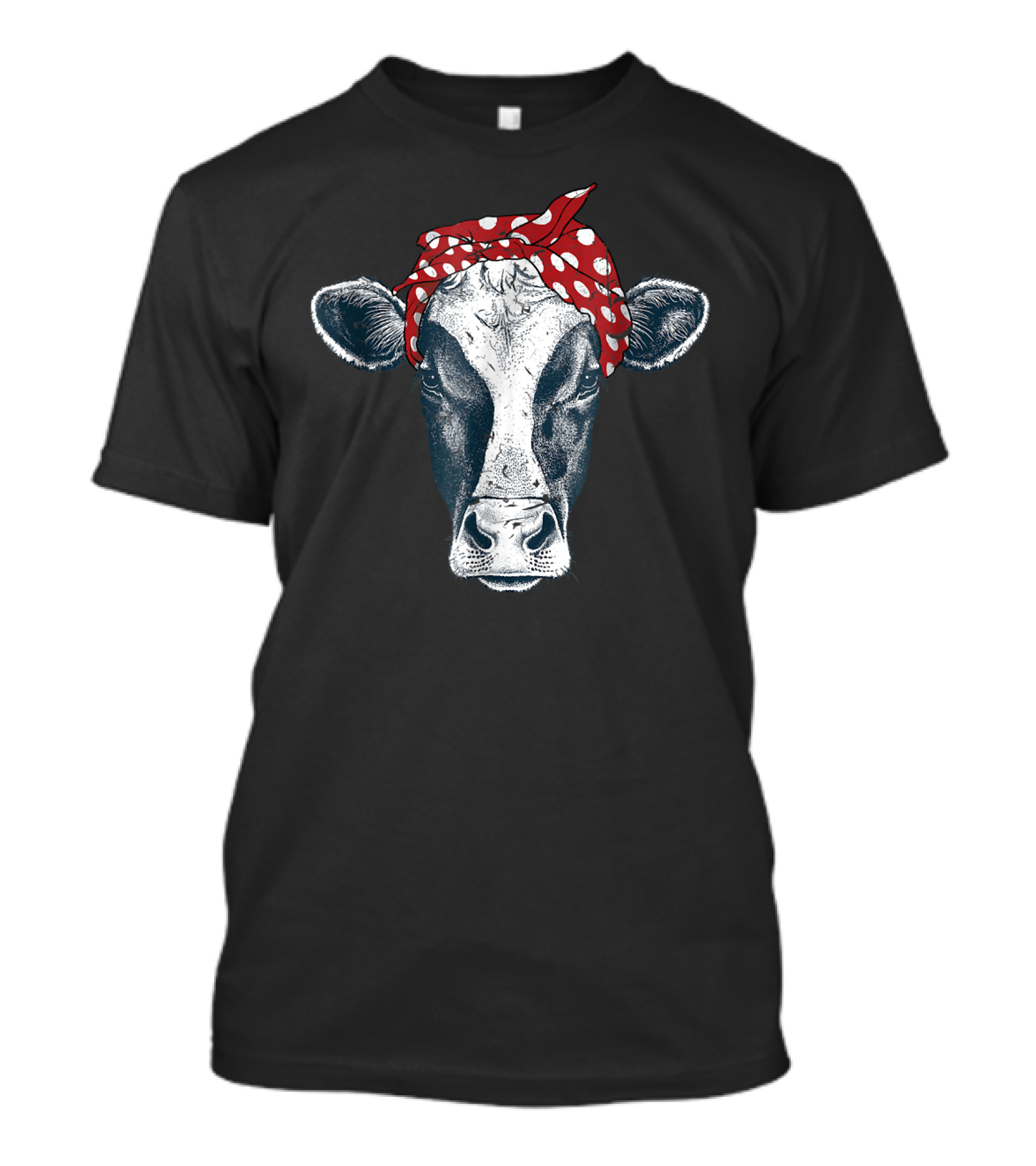 Cow A Cute Heifer With Polka Dot Bandana T-Shirt