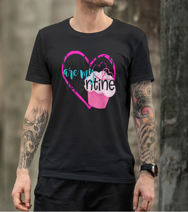 Cupcakes Are My Valentine With Pink Heart And Cupcake T-Shirt