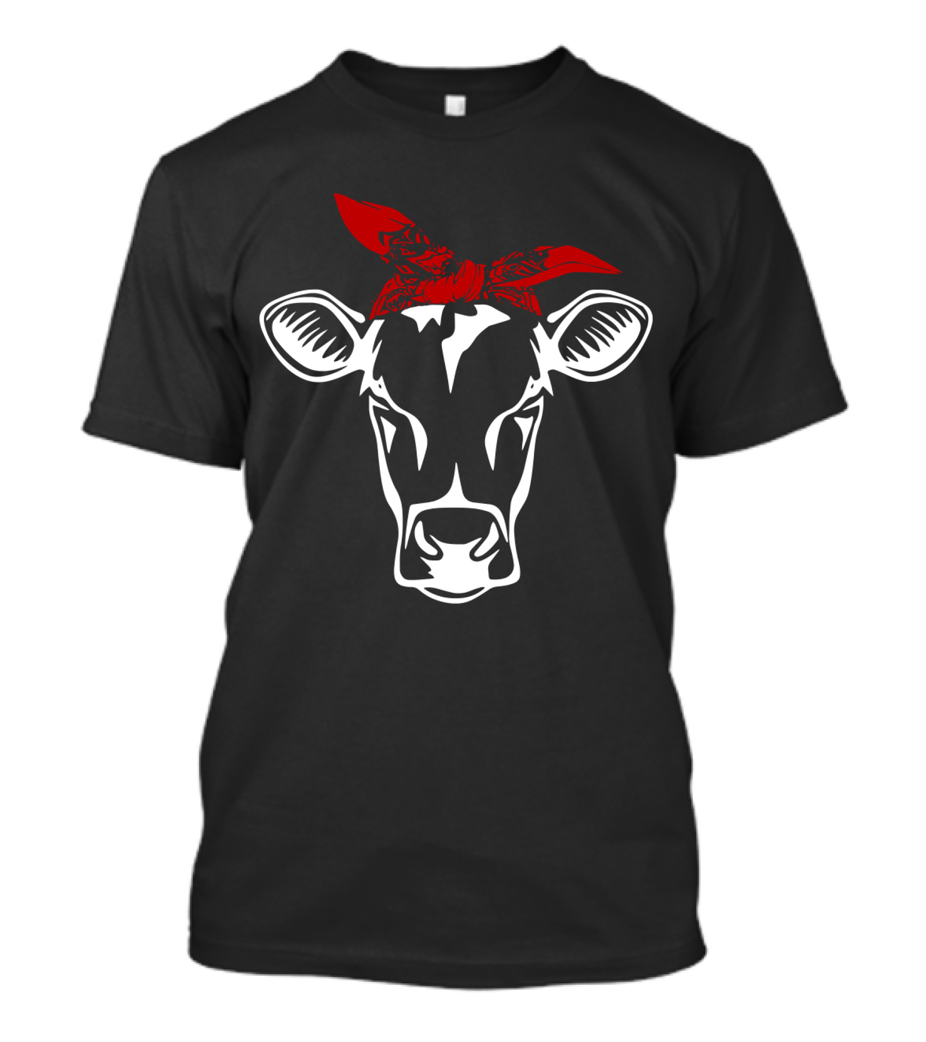 Cute Funny Heifer Cow Red Bandana T-Shirt