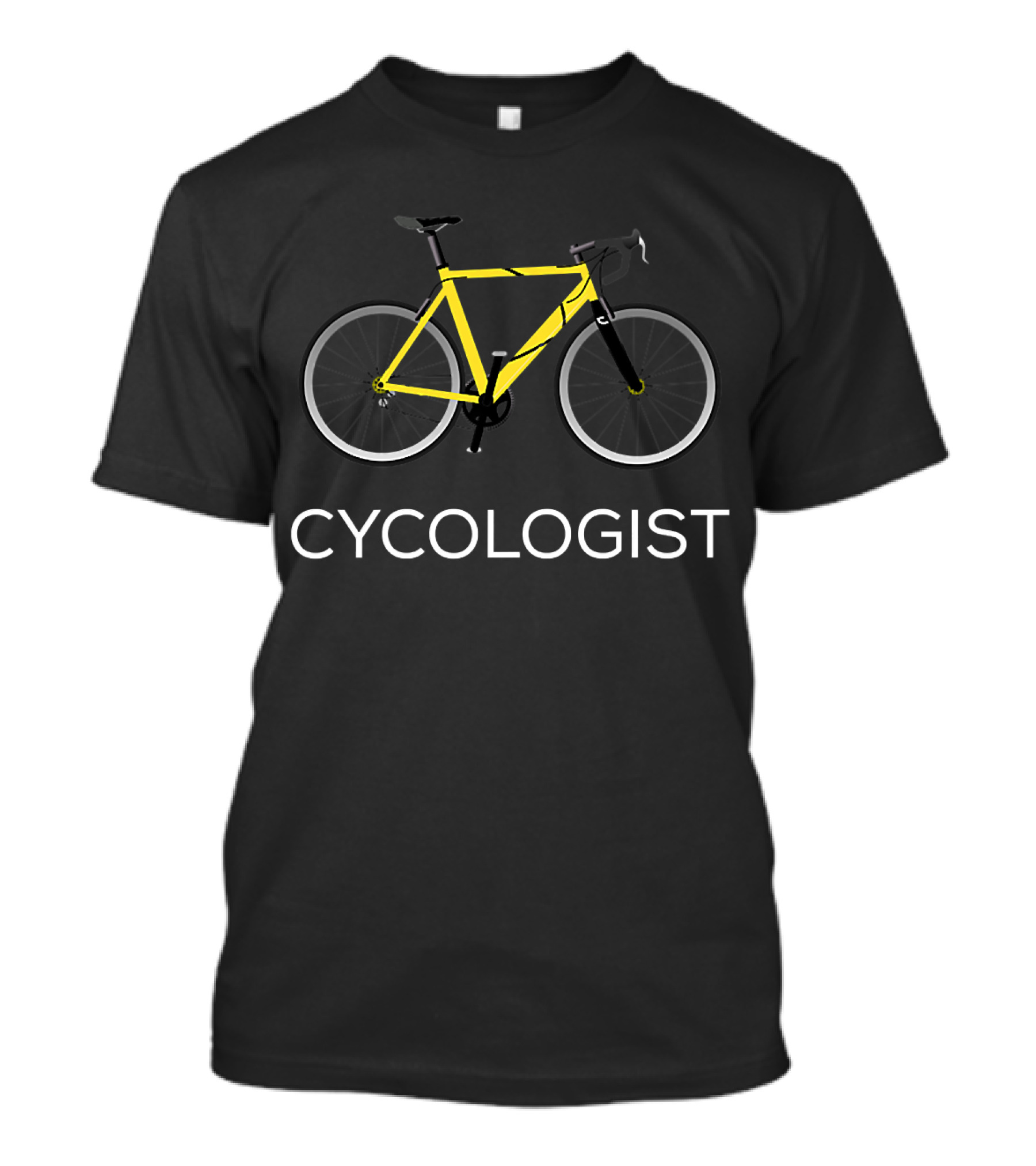Cycologist Funny Cycling Yellow Road Bike T-Shirt