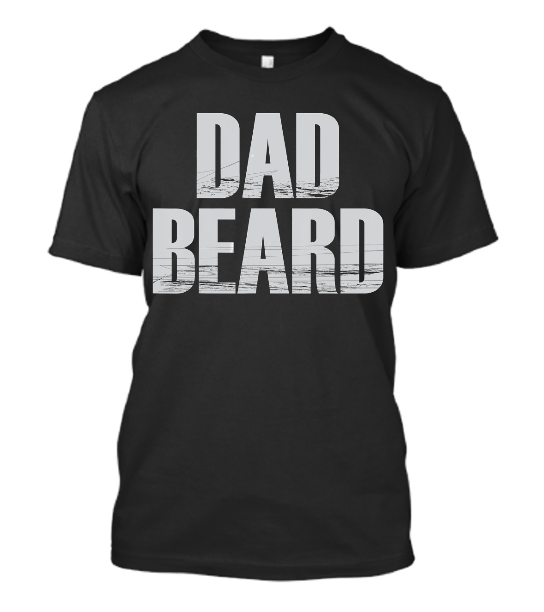 DAD BEARD Typography With Grunge Texture T-Shirt