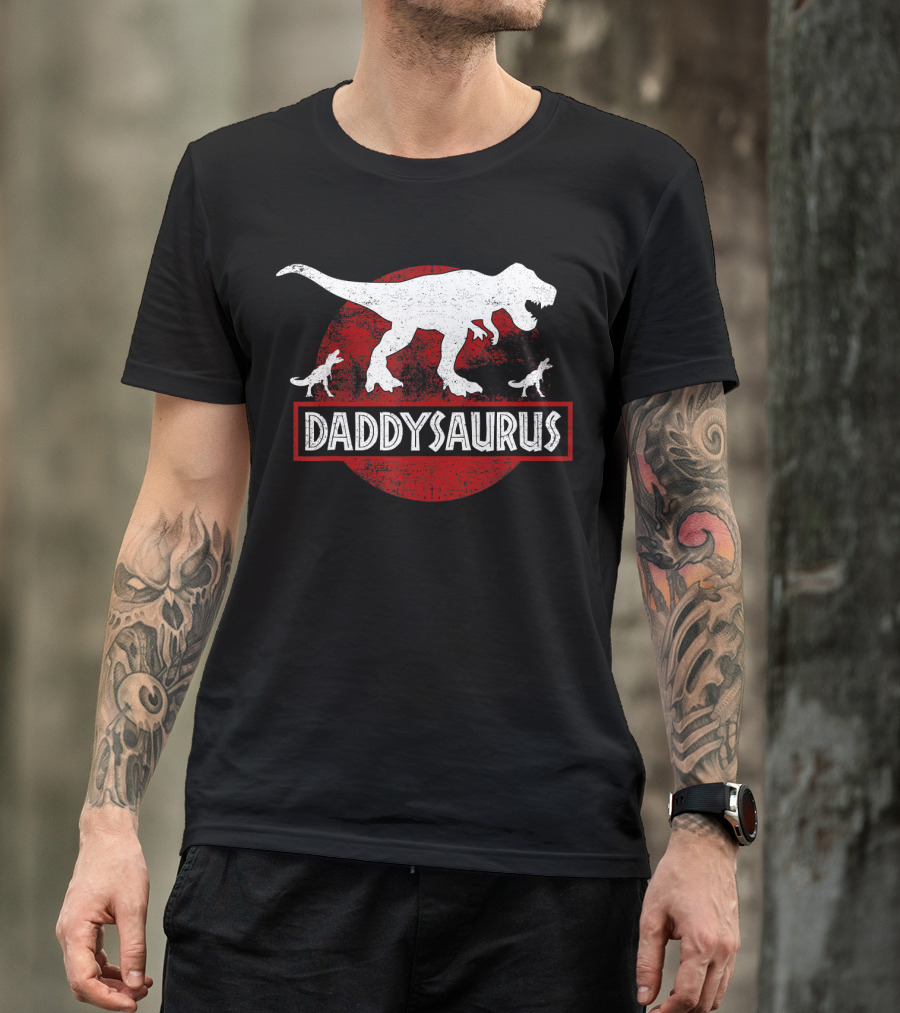 Daddysaurus Father's Day Christmas Dinosaur T-Shirt