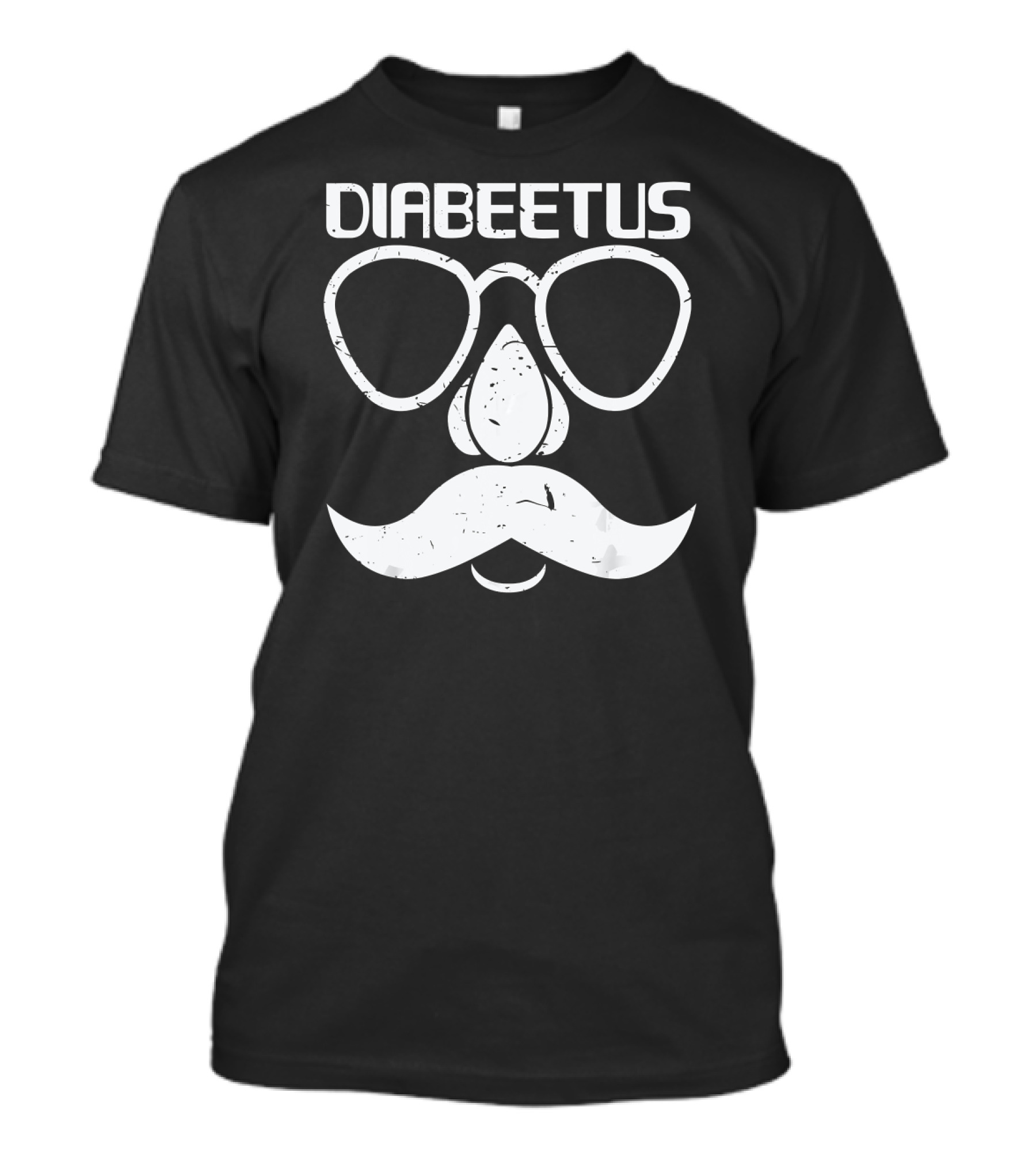 Diabeetus Glasses Mustache Beard Diabetes Awareness T-Shirt