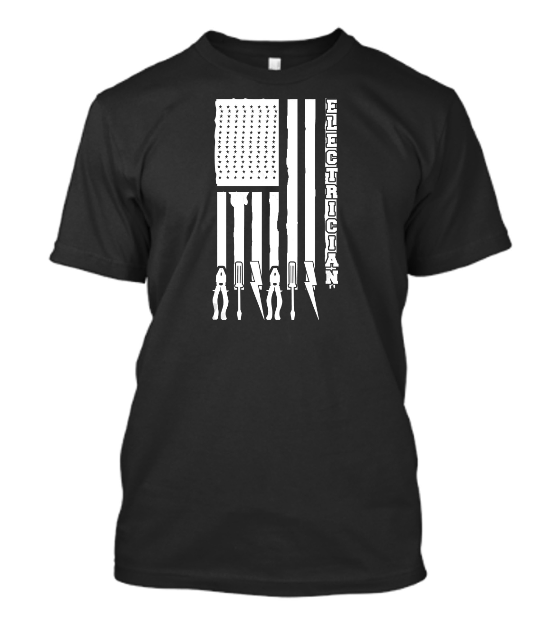 Electrician American Flag Tools T-Shirt