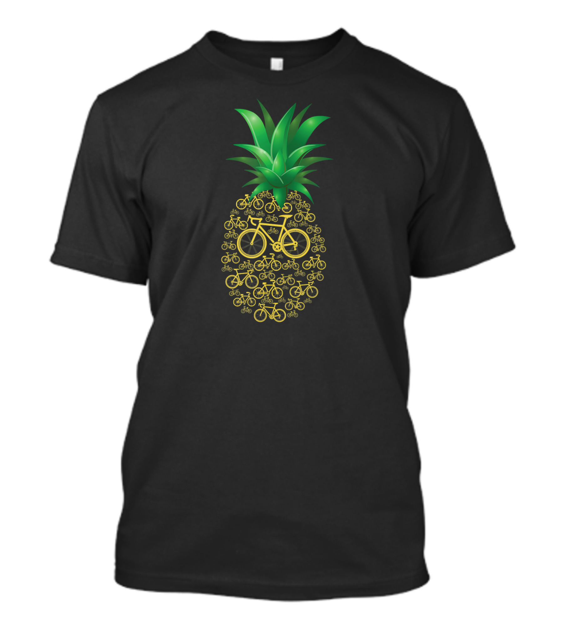 Funny Bicycle Cycling Pineapple Humor Graph Bikes T-Shirt