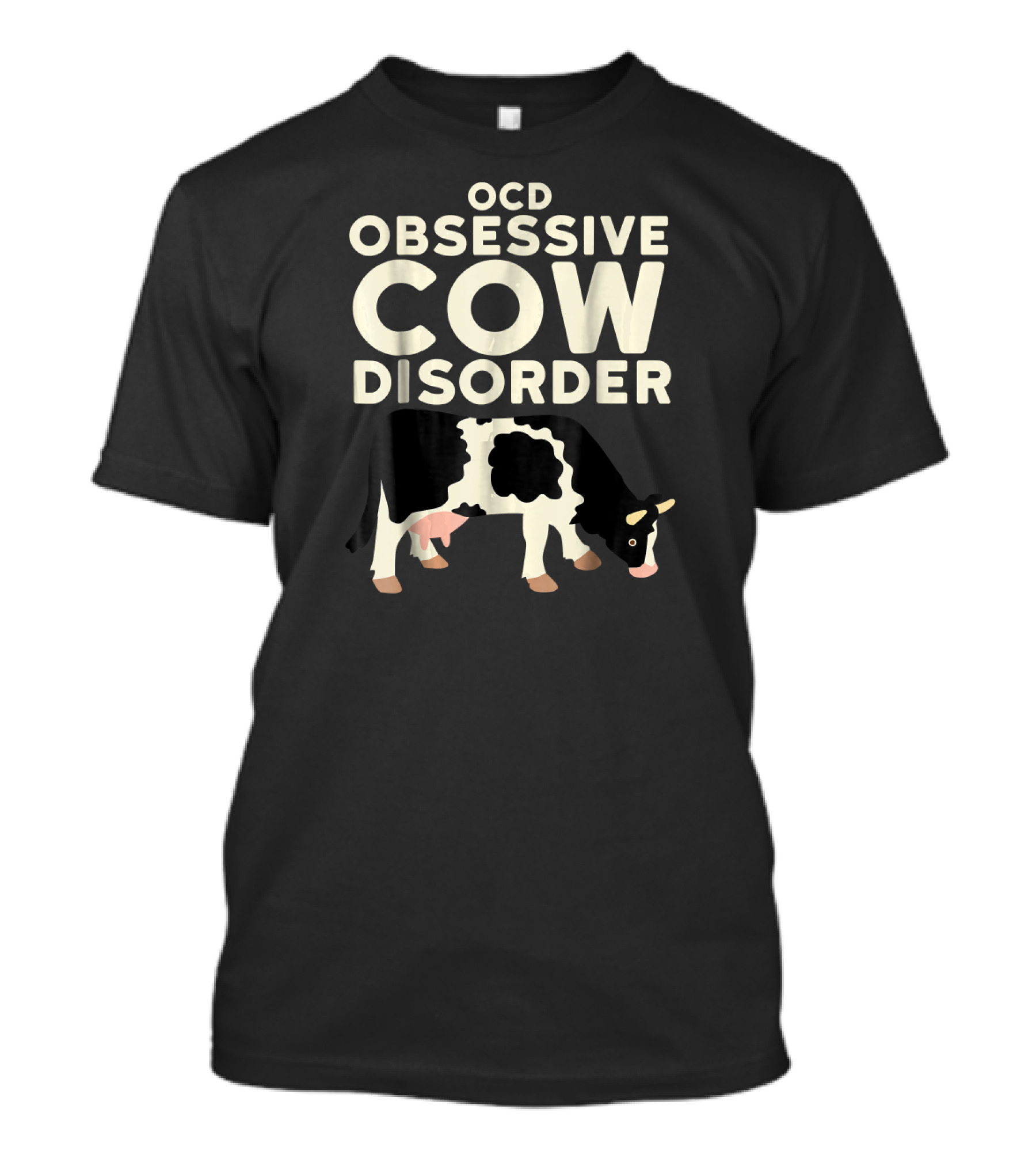 OCD Obsessive Cow Disorder Black And White Cow T-Shirt