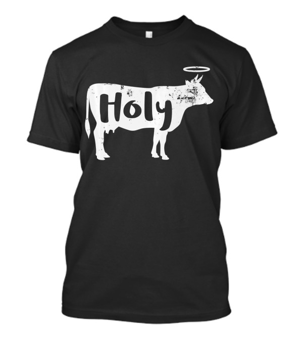 Holy Cow Religious Farm Animal With Halo T-Shirt