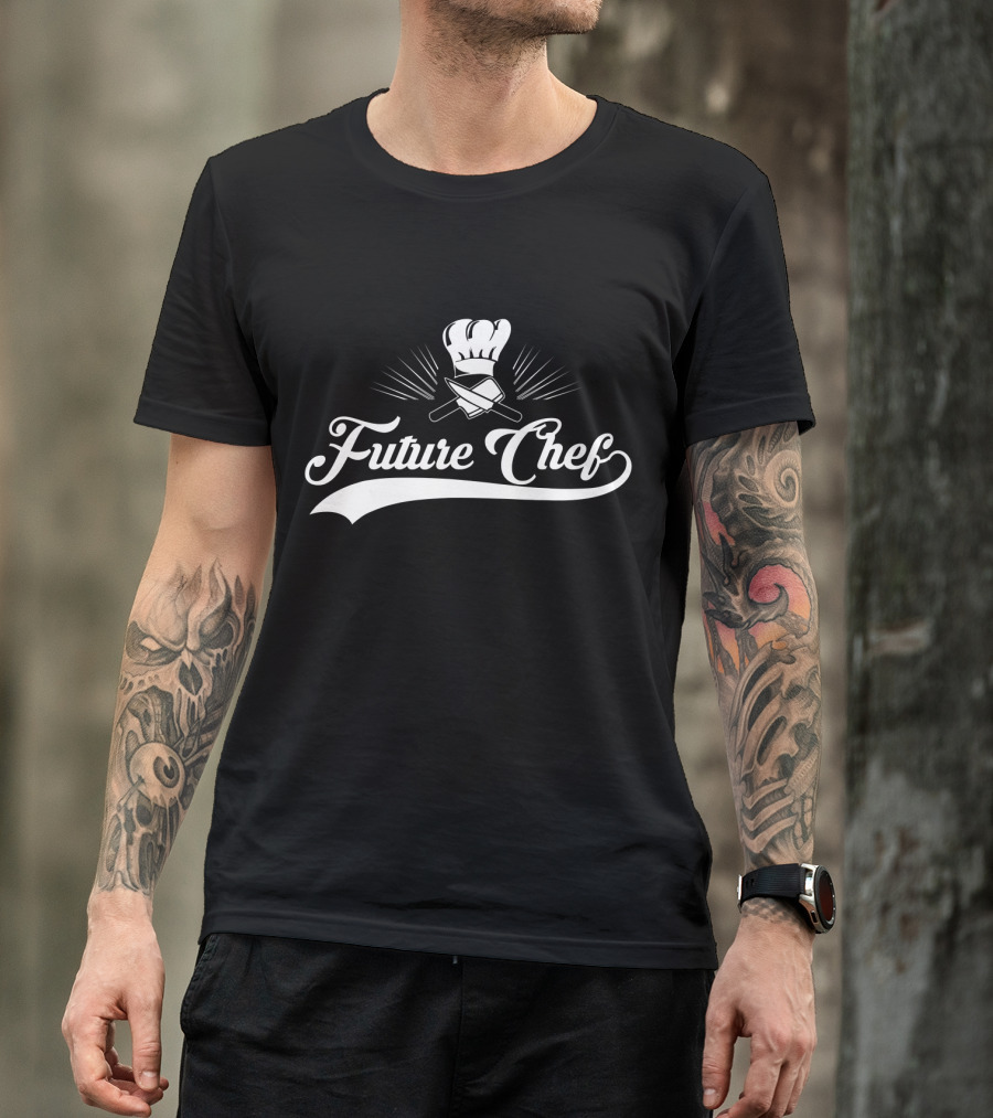 Future Chef Chef's Hat And Culinary Knife T-Shirt