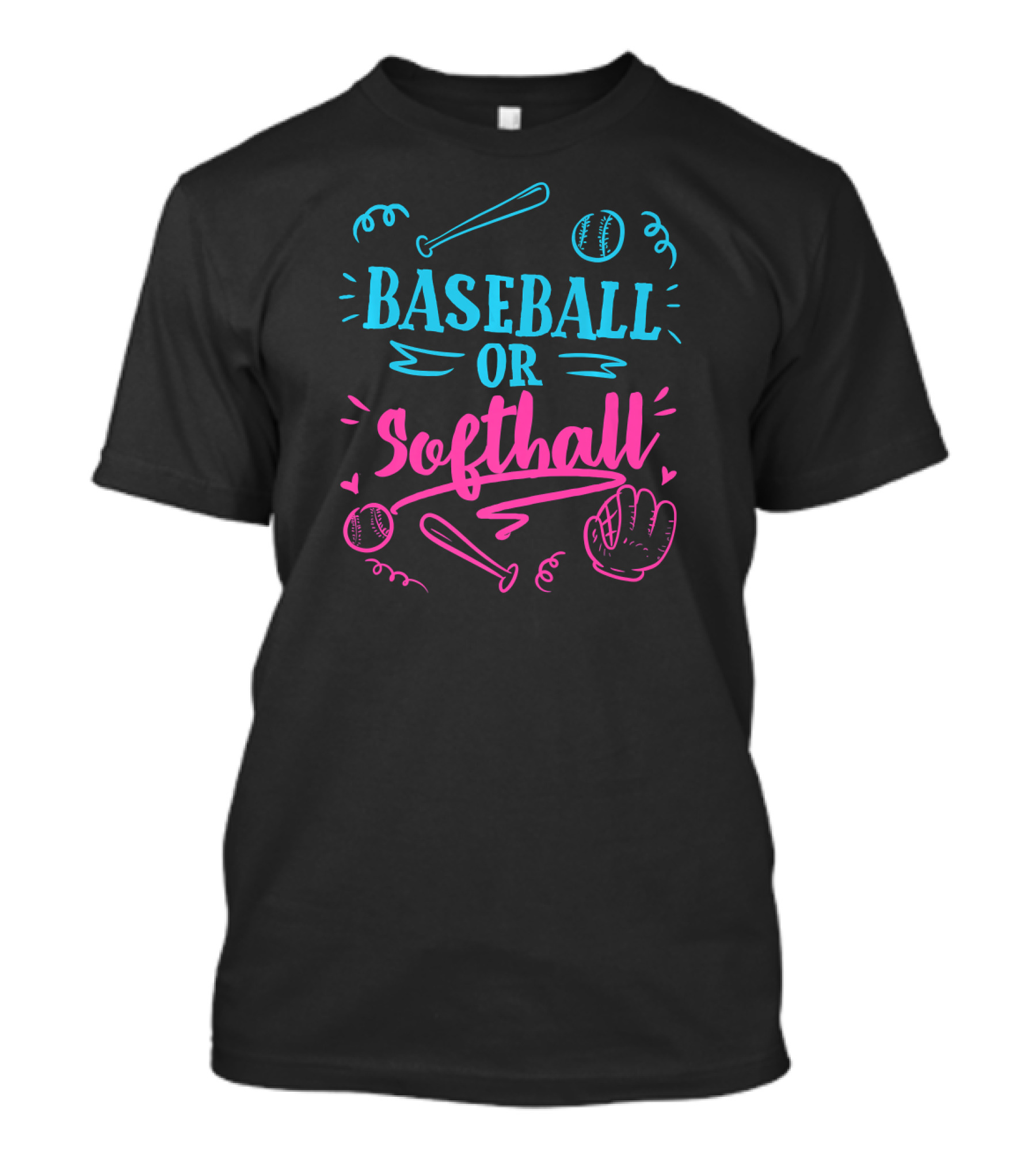 Baseball Or Softball Gender Reveal Party T-Shirt