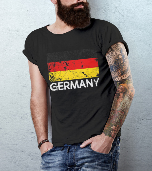 German Flag Distressed Vintage Made In Germany T-Shirt