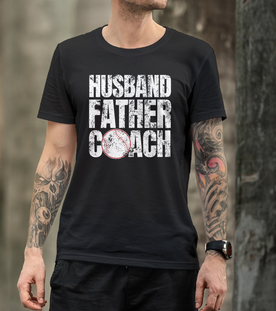 Husband Father Baseball Coach T-Shirt